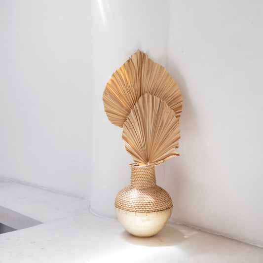 KAMARI Boho Vaas - Rotan Hout Geweven Decoratief