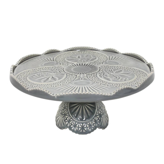Elegante Kristal Voetplates 30cm Grijs | Set van 2 Stuks