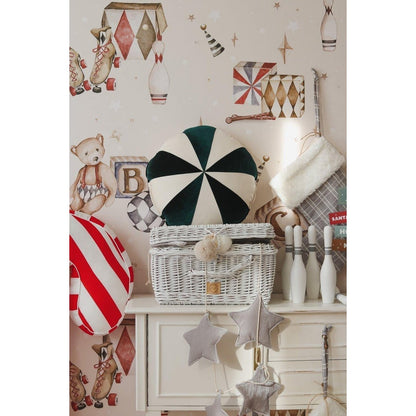 Kerst Patchwork Kussen Groen - Green Candy Lollipop