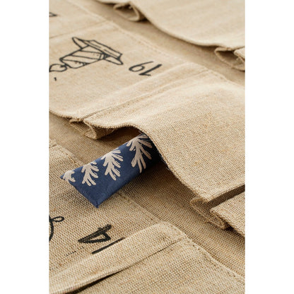 Jute Adventskalender Hangend - 24 Vakjes - 85x50 cm