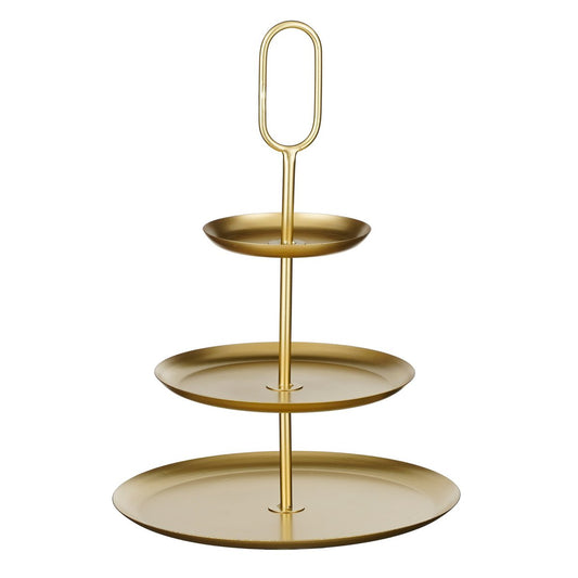 Gouden Luxe Etagère Drielaags Vierkant!