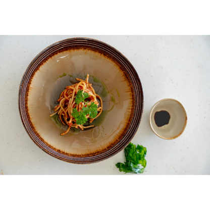 Kleurrijke Comporta Pastaborden Large | Set van 4 Stuks Steengoed