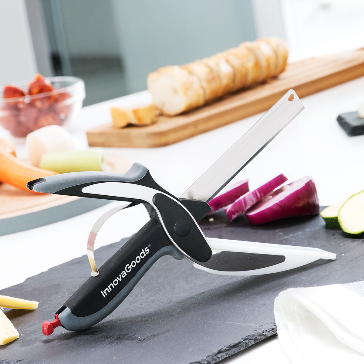 Scible Keuken Mes-Schaar - Innovatieve 2-in-1 Snijder