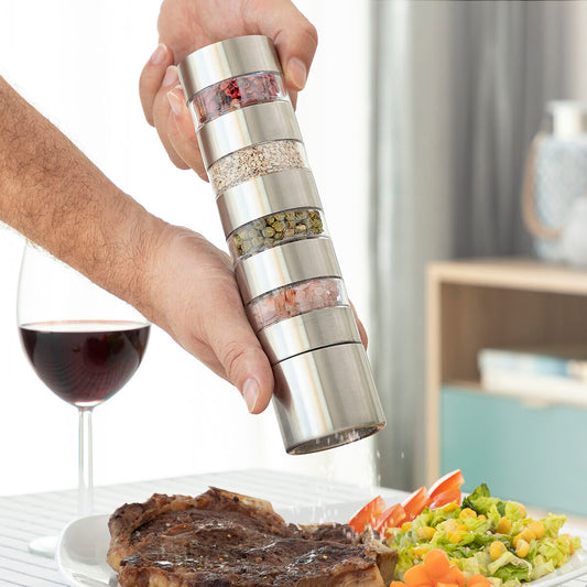 Millmix 4-in-1 Specerijenhouder - Keramisch Maalwerk | InnovaGoods