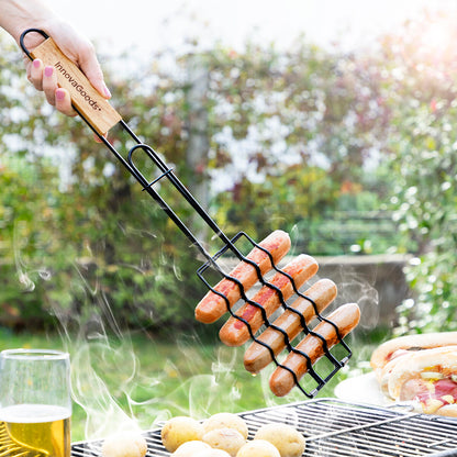Sosket BBQ Worstengrill - Draaibaar Grillrek voor 6 Worsten | InnovaGoods