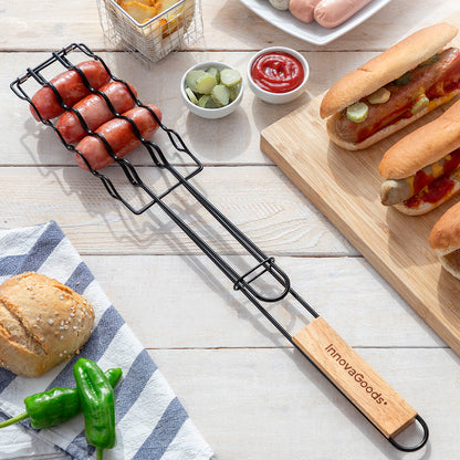 Sosket BBQ Worstengrill - Draaibaar Grillrek voor 6 Worsten | InnovaGoods