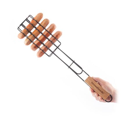 Sosket BBQ Worstengrill - Draaibaar Grillrek voor 6 Worsten | InnovaGoods
