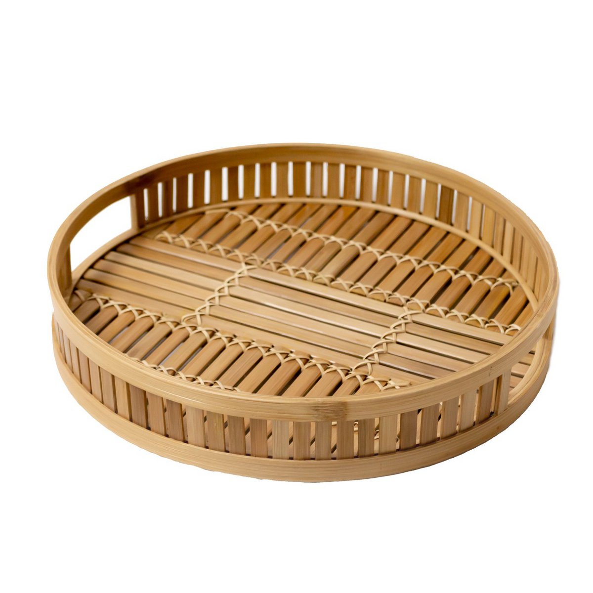 SENAYAN Bamboe Dienblad - Rond Serveerplateau Ø40cm
