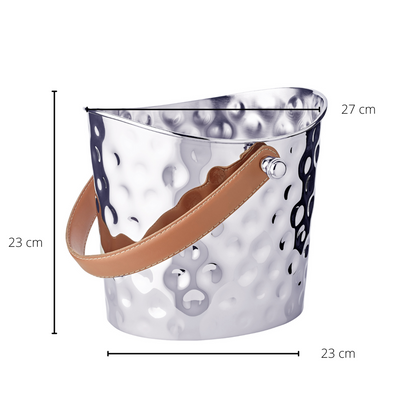 Gilbert Gehamerde Wijnkoeler - Artisanale Luxe met Leren Handvat