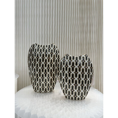 Vintage Porselein Vaasje Klein - Charmante Retro Woonaccessoire