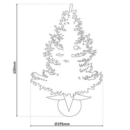 LED Kerstboom 'Noel' voor Buiten - Groen-Goud met Verlichting