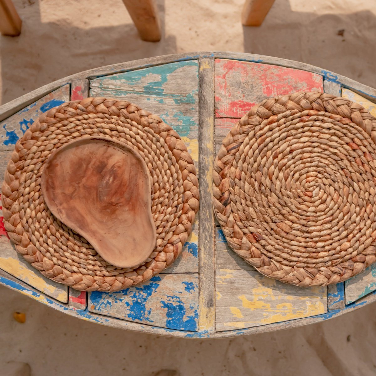 PANDAWA Waterhyacint Placemats - Boho Tafelmat 38cm Set