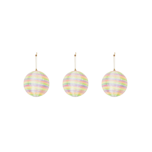 Kerstballen Neon - 3 Stuks Schuim Ø10cm Trendy Kleuren