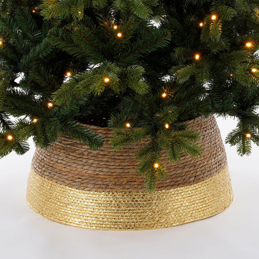 Natuurlijke Kerstboomrok Zeegras Goud - Ø50 cm