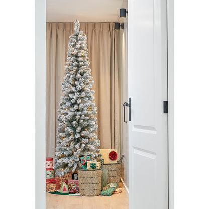 Charlton Smalle Kunstkerstboom - LED Verlichting 155cm Frosted Green