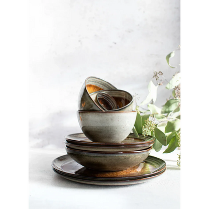 Kleurrijke Comporta Pastaborden Large | Set van 4 Stuks Steengoed