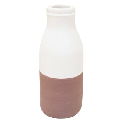 SITU Designvaas - Handgegoten Klei Rattan Handvat Klein