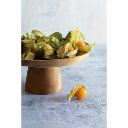 Teakhouten Taartschaal - Natuurlijke Serveerplank M