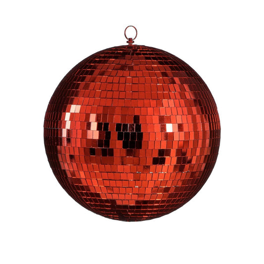 Kerst Discobal Rood - Ø30cm Spiegelende Feestelijke Kerstdecoratie