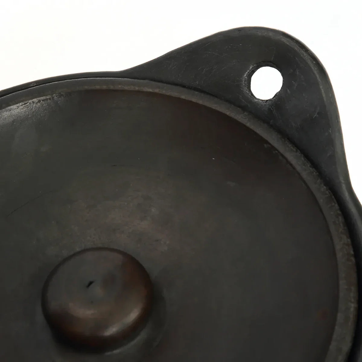 Burned Serveerpot - Zwart Keramiek met Deksel