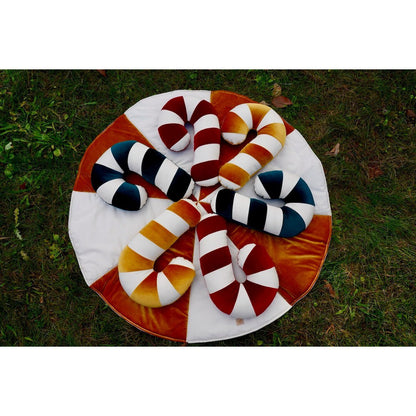 Kerst Patchwork Kussen Rood - Red Lollipop Vorm