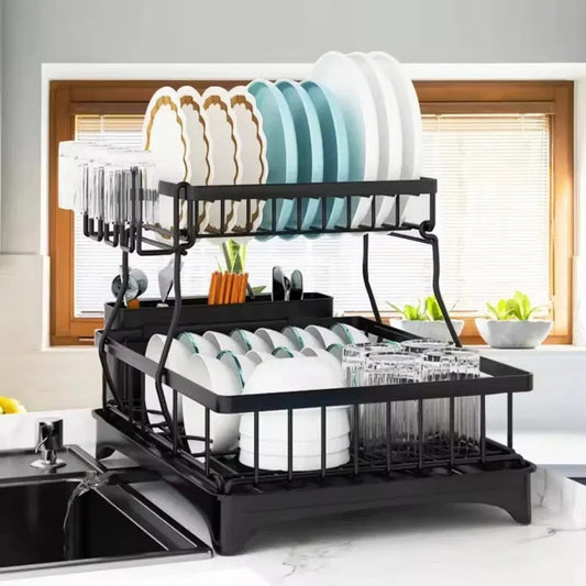 Premium RVS Afdruiprek - Keuken Afwasrek met Lekbak