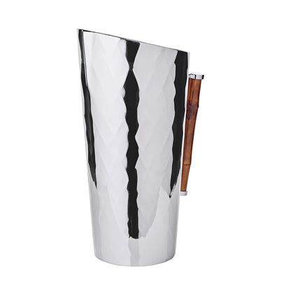 Jana Eco Luxe Waterkan - Bamboe Handvat met Vernikkeld RVS