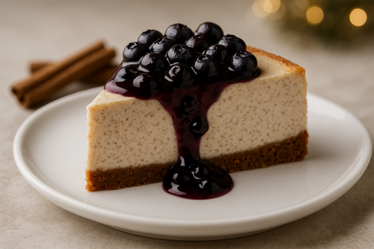 Kerst Cheesecake | speculaas | kaneel | bosbessen