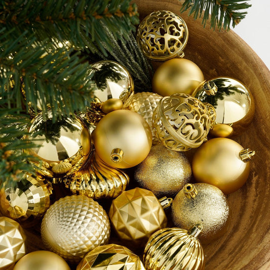Kerstballen Set Goud - 60 Stuks Onbreekbaar Ø7cm