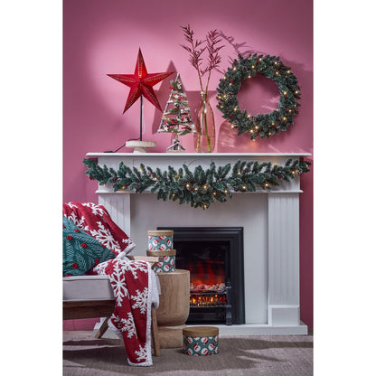 Creston Kerstkrans - Bevroren Look met LED & Decoraties Ø60cm