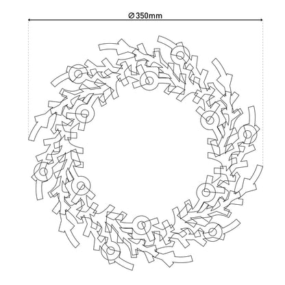 LED Kerstkrans 'Noel' Premium - Meerkleurige Outdoor Kerstdecoratie