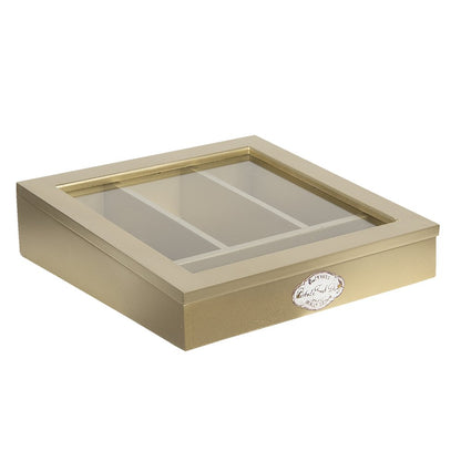 Luxe Bestekbak Goudkleurig - Houten Lade Organizer 30x30cm