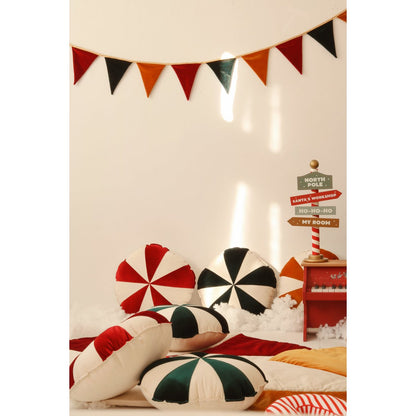 Fluwelen Kerstslinger 'Merry Christmas' - Luxe Decoratie