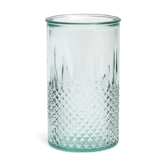 Diamant Zuanshí Glas Blauw Medium | Gefacetteerde Elegantie