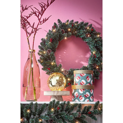 Creston Kerstkrans - Bevroren Look met LED & Decoraties Ø60cm
