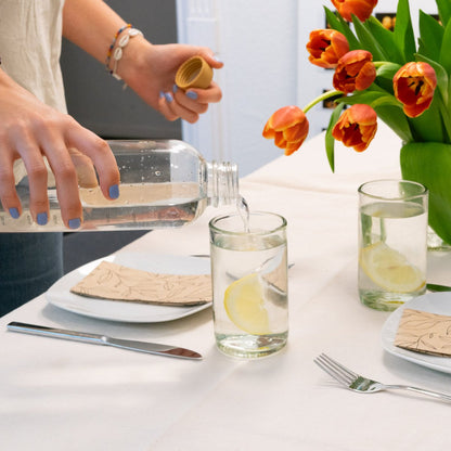 Compacte CARRY GLASS Drinkglazen 300ml - Set van 2 | Upcycling