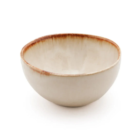 Elegante Cascais Graanschalen Medium | Set van 6 Stuks Wit-Goud