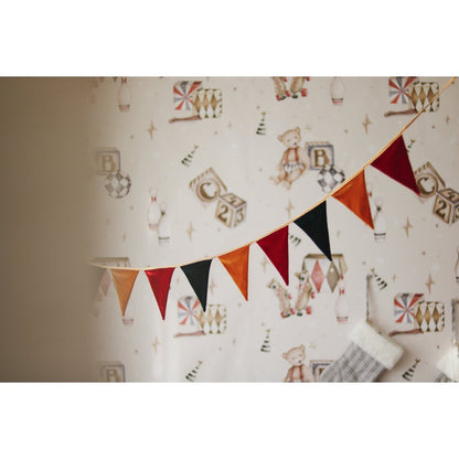 Fluwelen Kerstslinger 'Merry Christmas' - Luxe Decoratie