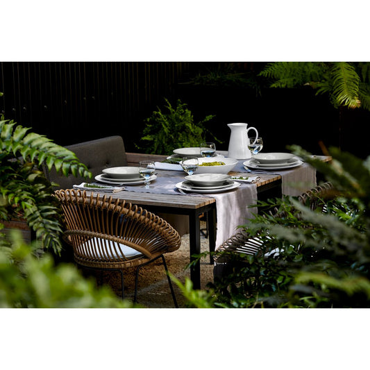 Elegante Friso Dinerplaten 28cm Grijs | Set van 6 Stuks