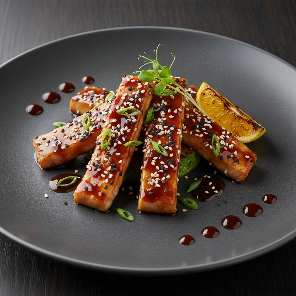 Japanse Teriyaki Visreepjes met sesam