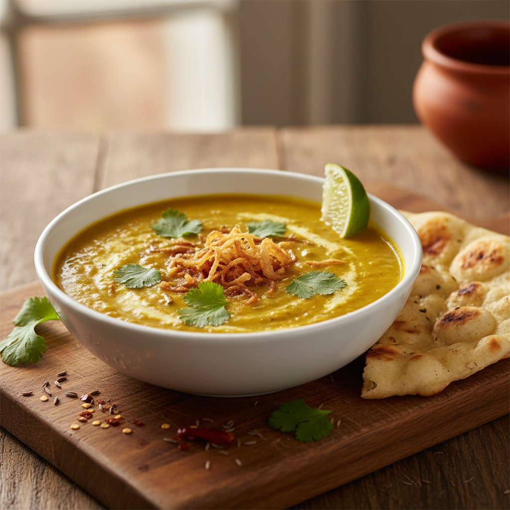 Indiase dal soep met kokos - vegetarische linzensoep