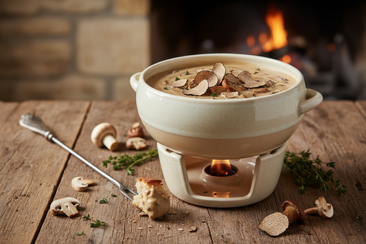 Romige Fondue van Paddestoelen en Truffel