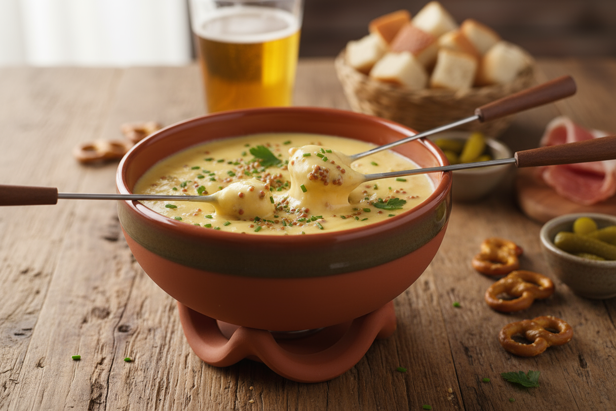 Kaasfondue met Bier & Mosterd