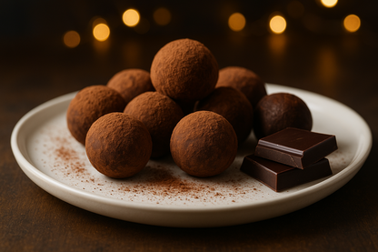 Luxe Chocoladetruffels | Pure Chocolade & Roomboter Kersteditie