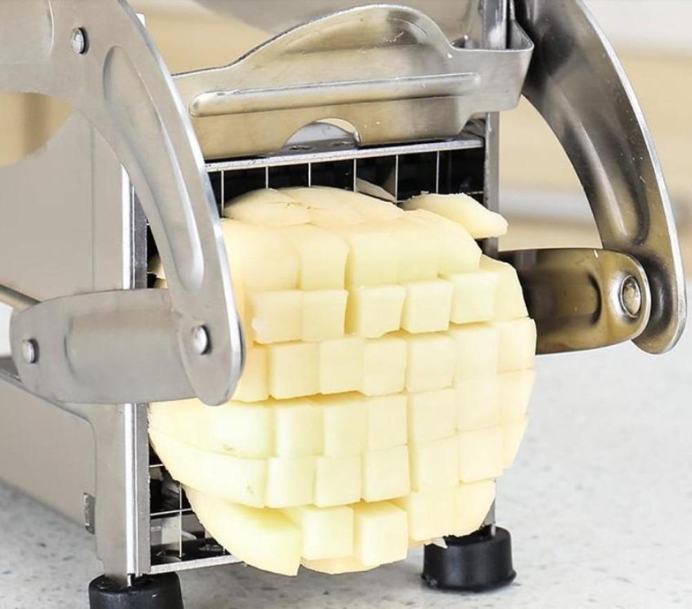 RVS Friet- en Aardappelsnijder - Met 2 Verschillende Messen